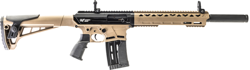 GForce GF2512FDE 24" Mag Fed Shotgun, FDE, 5 Choke Tubes, Flip-Up Sights - View 2