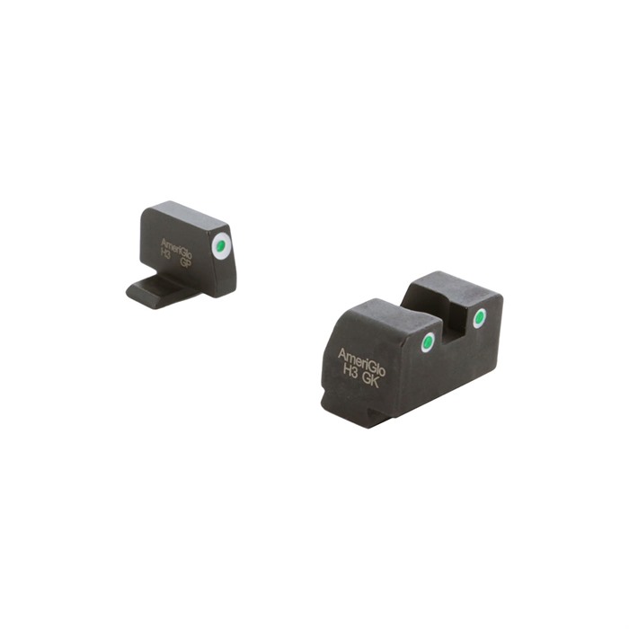AmeriGlo SG181 Sig Sauer Tall Suppressor Sight Set Green Tritium Steel - View 3