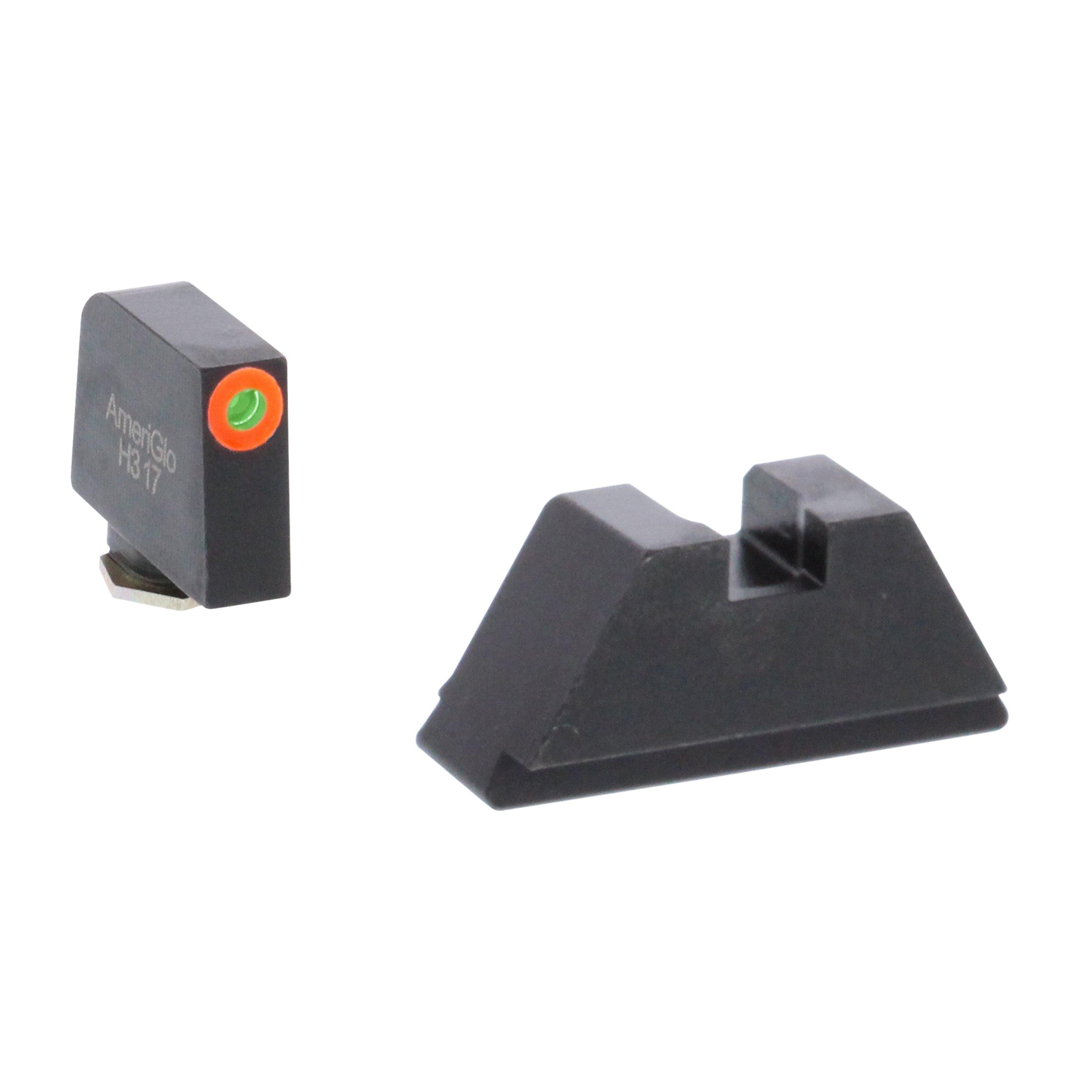 AmeriGlo GL511 Optic Sight Set Glock XL Tall Green Tritium Orange Outline - View 2
