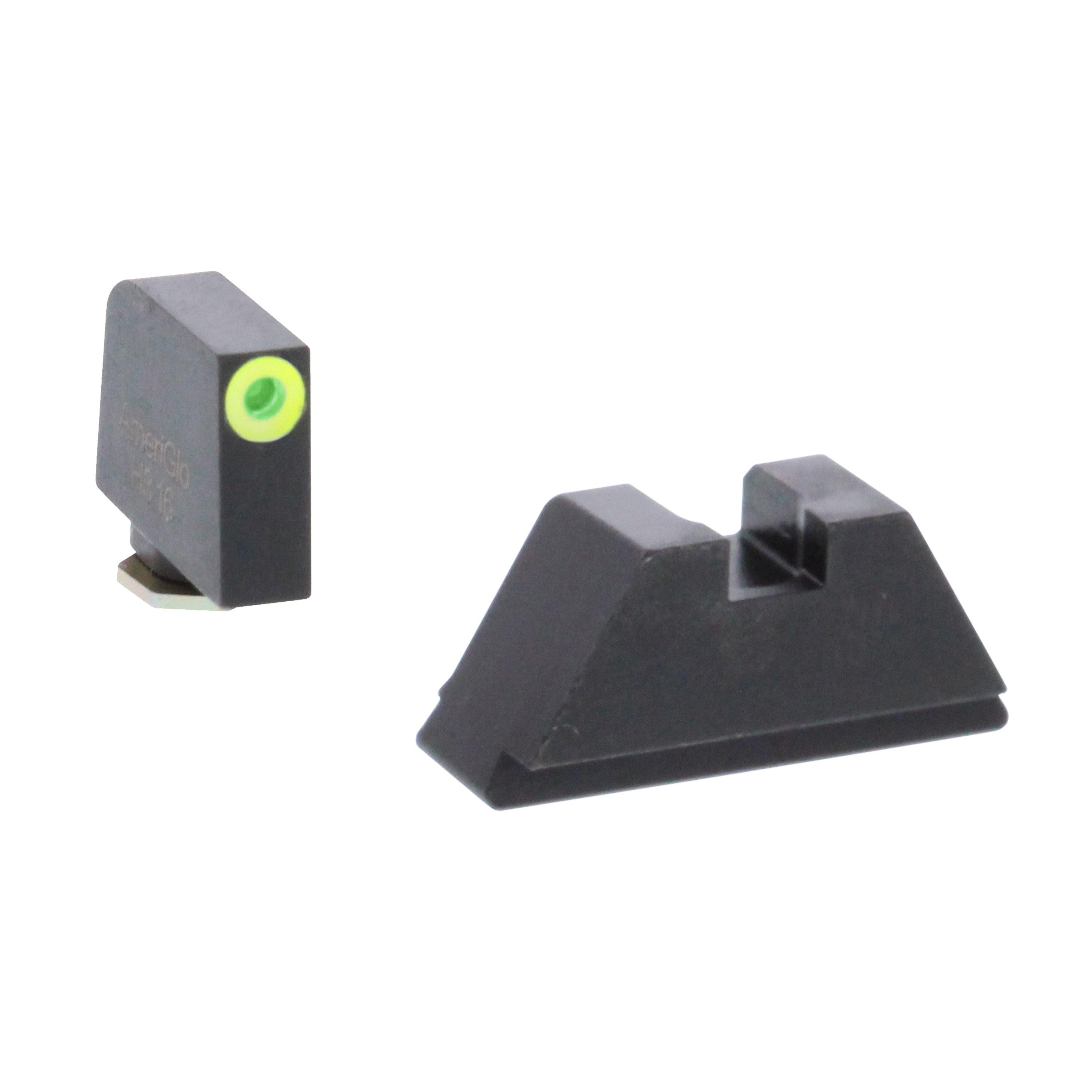 AmeriGlo GL611 Optic Sight Set Glock XL Tall Green Tritium LumiGreen - View 2