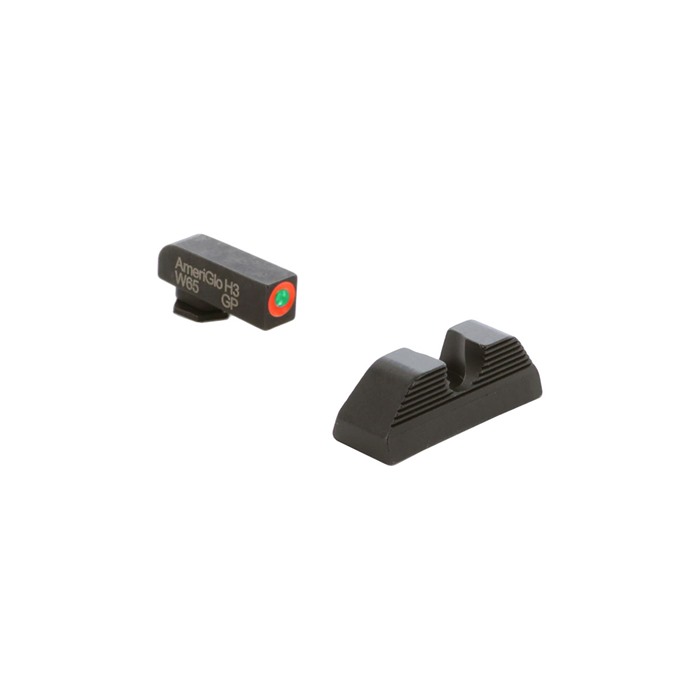 AmeriGlo GL351 Protector Sight Set Glock Green Tritium Orange Outline - View 3