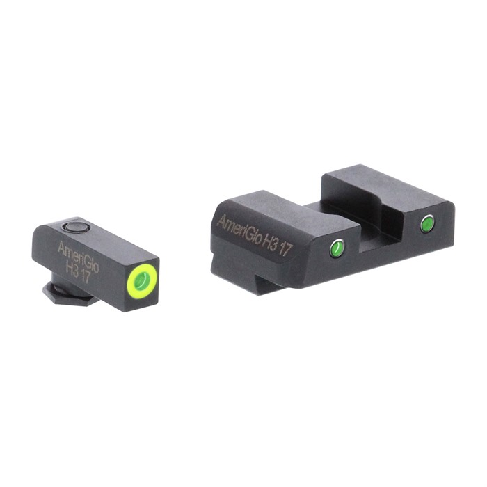 AmeriGlo GL-243 Green Outline Night Sight Set for Glock Gen 1-4 26/19 - View 2