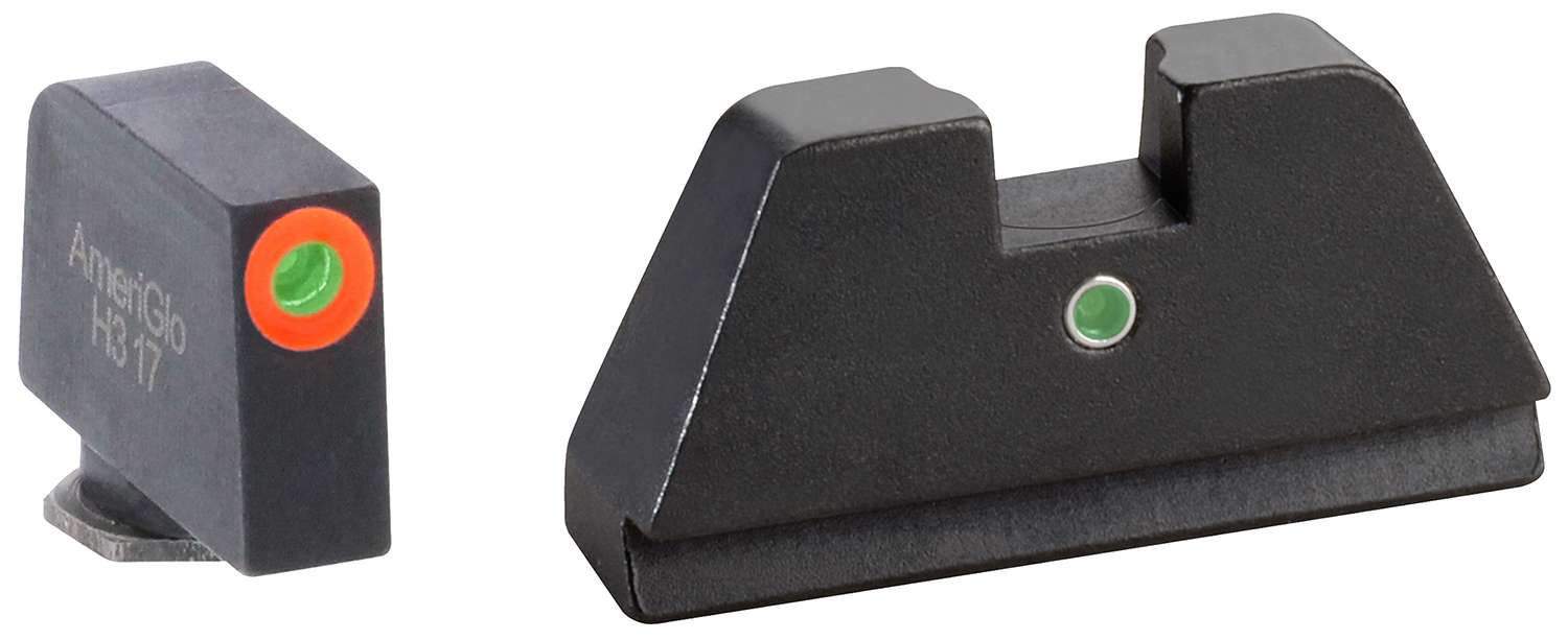 AmeriGlo GL291 Optic Sight Set Glock XL Tall Green Tritium Orange Outline - View 2