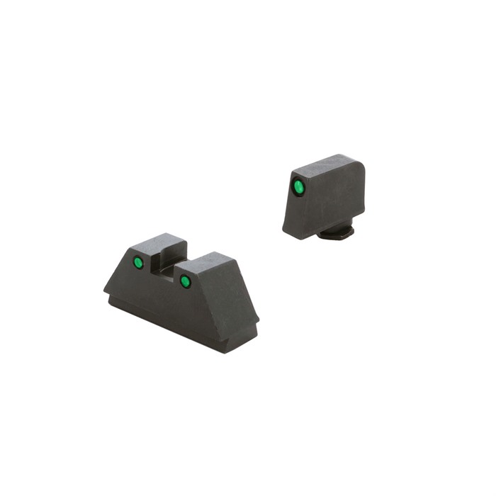 AmeriGlo GL813 Optic Sight Set Glock XL Tall Green Tritium Black Outline - View 2
