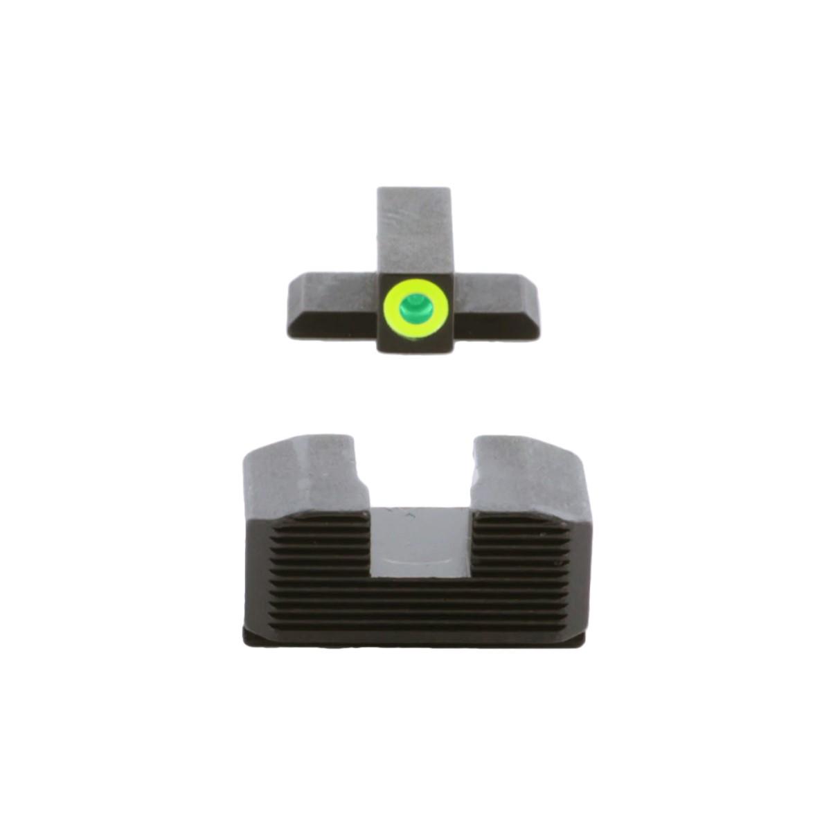 AmeriGlo SA-533 Tritium Front LumiGreen Outline Black Rear Sights Hellcat - View 2