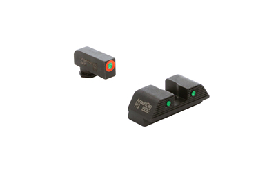 AmeriGlo WA-816 Trooper Night Sight Green/Orange Front Matte Black - View 2