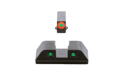 AmeriGlo WA-816 Trooper Night Sight Green/Orange Front Matte Black - View 3