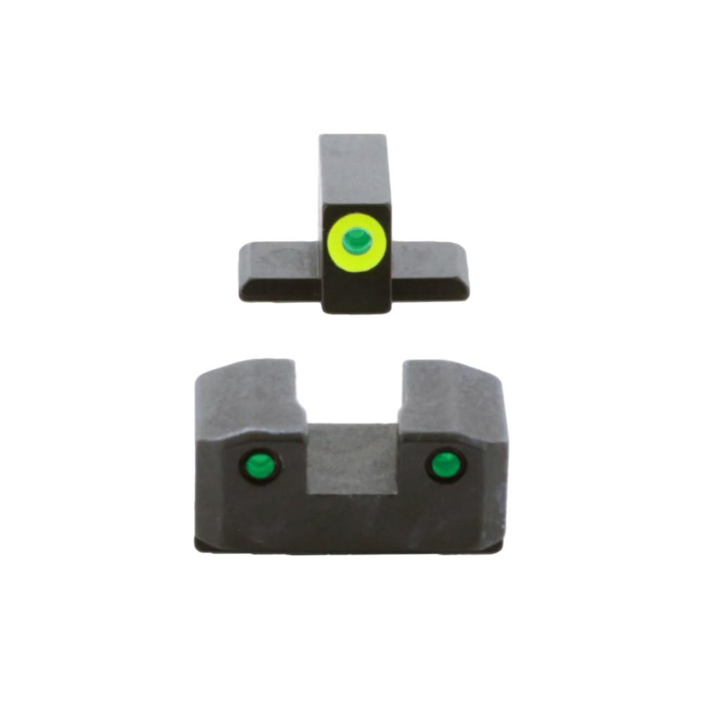 AmeriGlo XD-819 Trooper Tritium Sight Set Green Rear Lumigreen Front - View 2