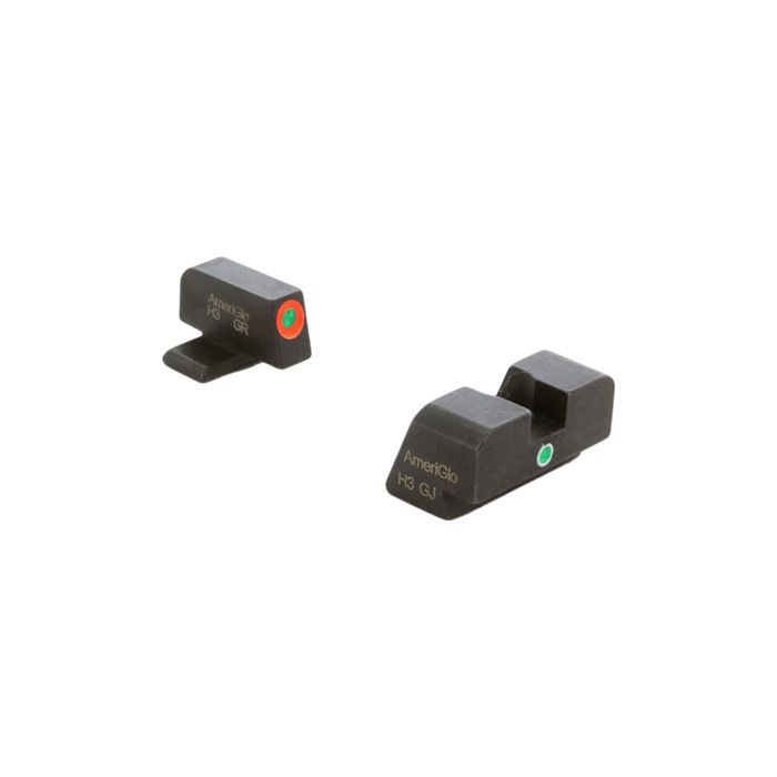 AmeriGlo FN-201 I-Dot Tritium Sight Set Orange Outline for FN High Power - View 2