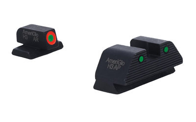 AmeriGlo SW-817 Trooper Night Sight, Green/Orange Front, Black Rear - View 3