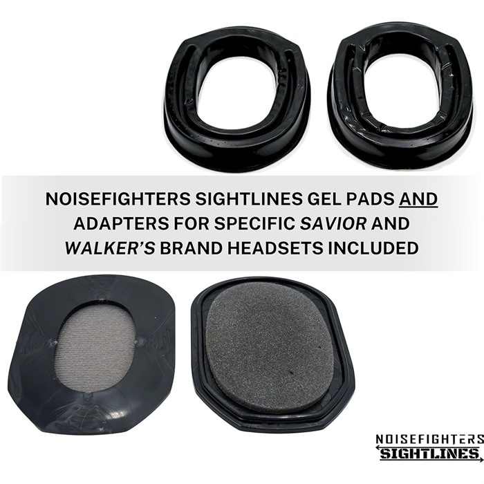 Noisefighters AD108 Sightlines Adapter Plates for Walker Headsets Black - View 2