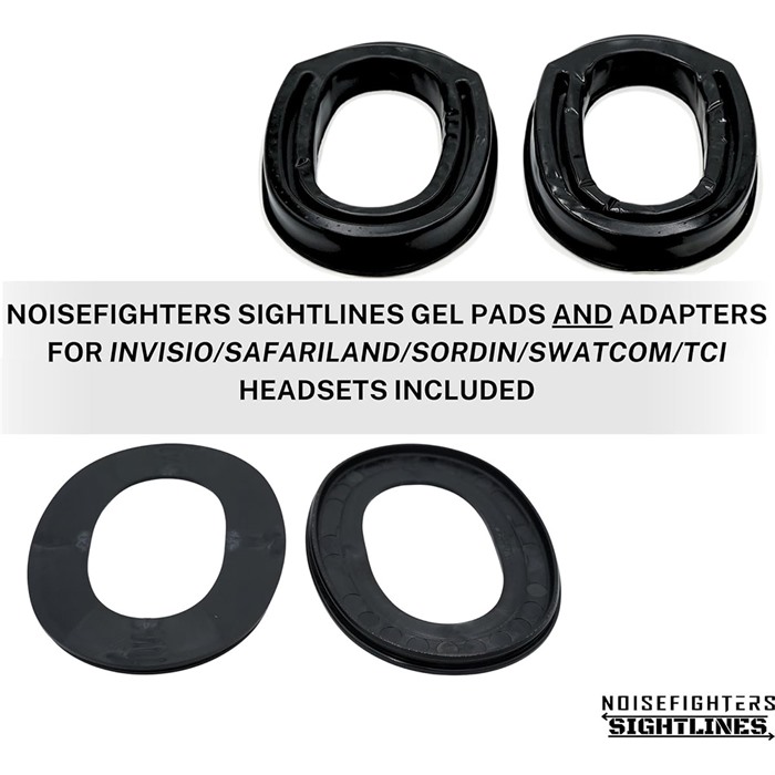 NOISEFIGHTERS SIGHTLINES ADAPTER PLATES FOR PELTOR COMTAC & SIMILAR BLACK - View 2