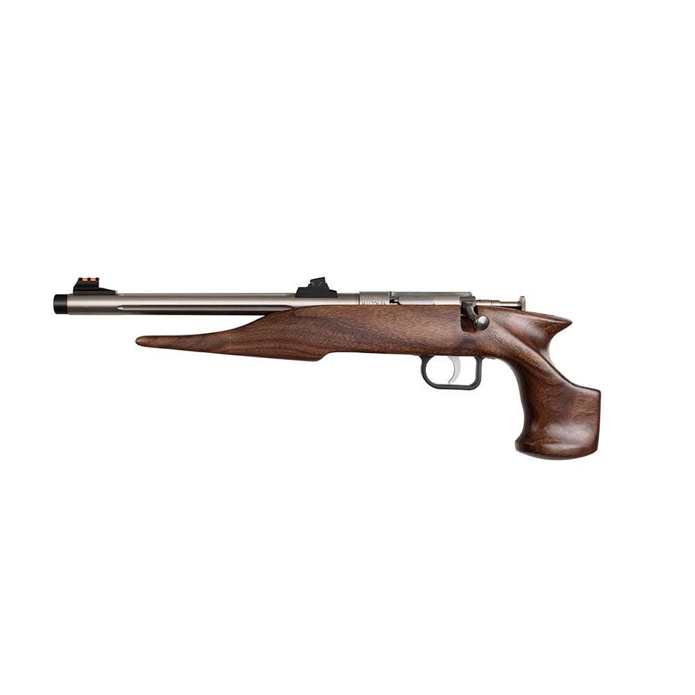 Keystone 40101 Chipmunk Hunter Pistol, 22LR Caliber, 10.5" Threaded Barrel, Stainless Steel, Walnut Stock, Single-Shot, Right Hand - View 2