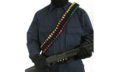 Blackhawk 43SB55BK Shotgun Bandoleer Black Nylon 55rd Over Shoulder - View 2