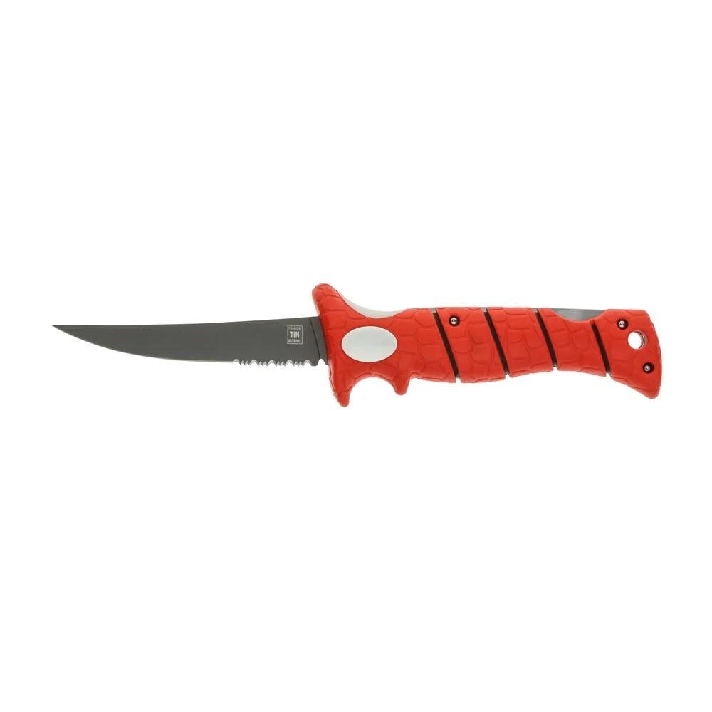 Bubba BB15FK 5" Lucky Lew Folding Fillet Knife, Red Non-Slip Handle - View 2