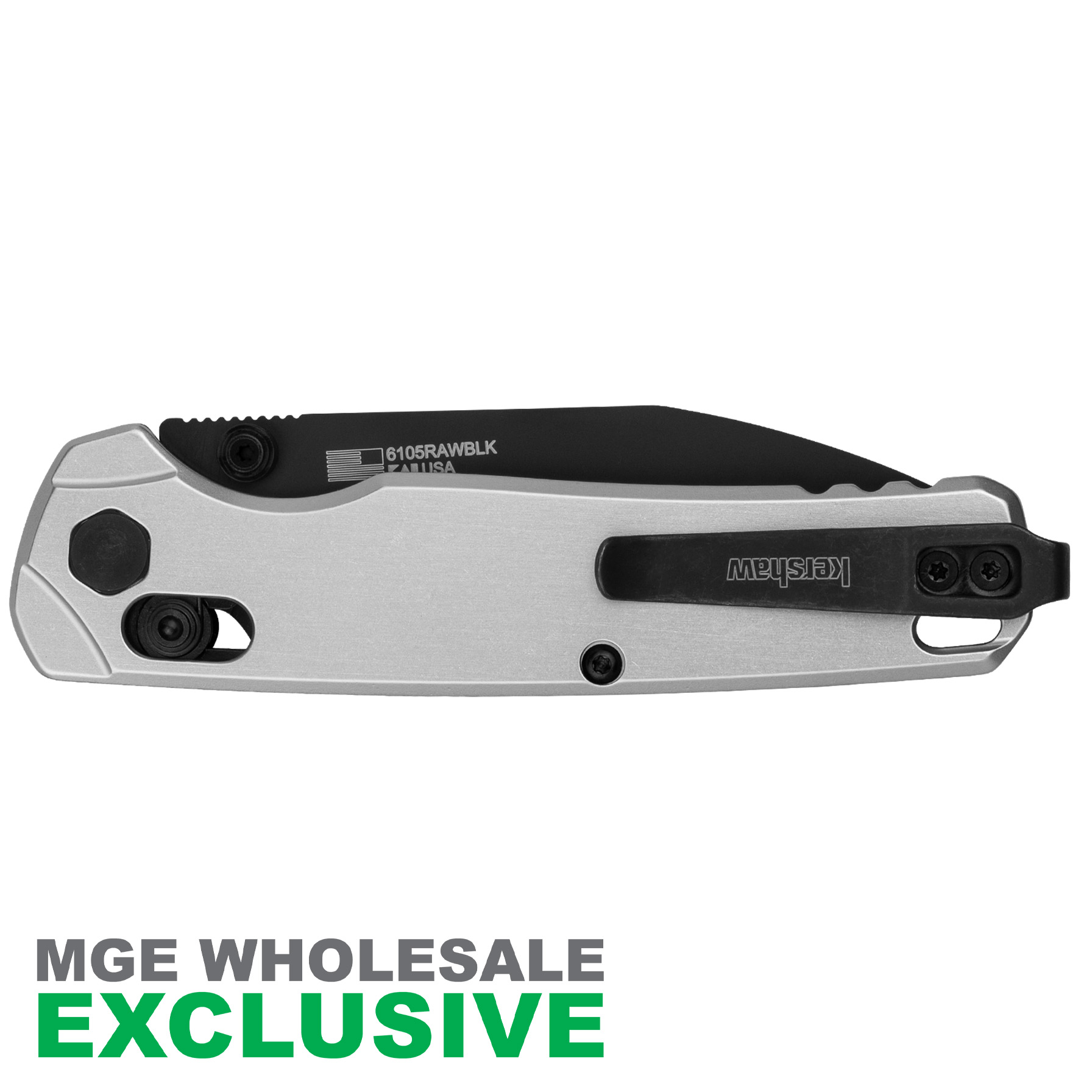 KERSHAW BEL AIR BESKAR RAW HANDLE BLACK BLADE MGE Exclusive - View 3