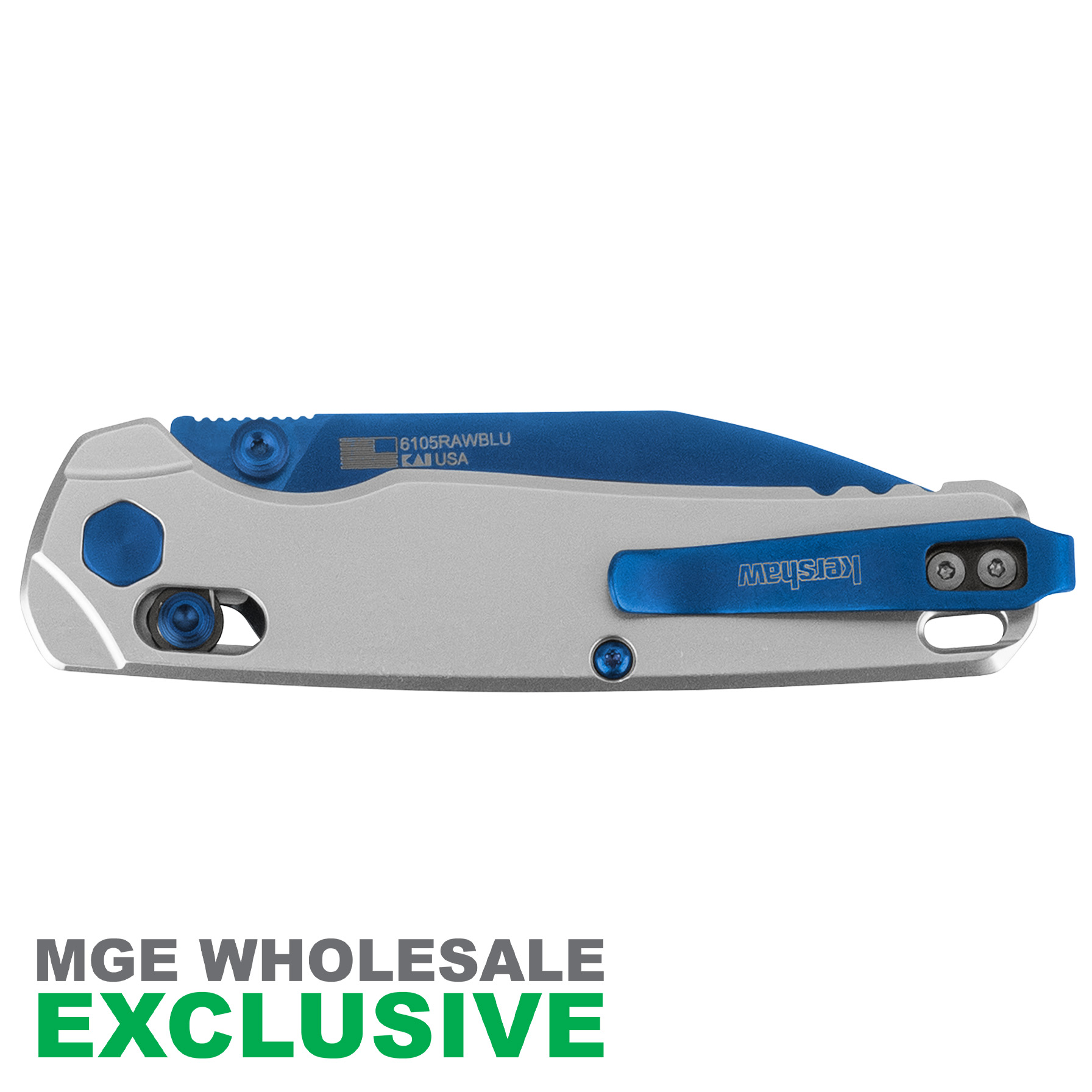 KERSHAW BEL AIR CRYOPICK RAW HANDLE BLUE BLADE MGE Exclusive - View 3