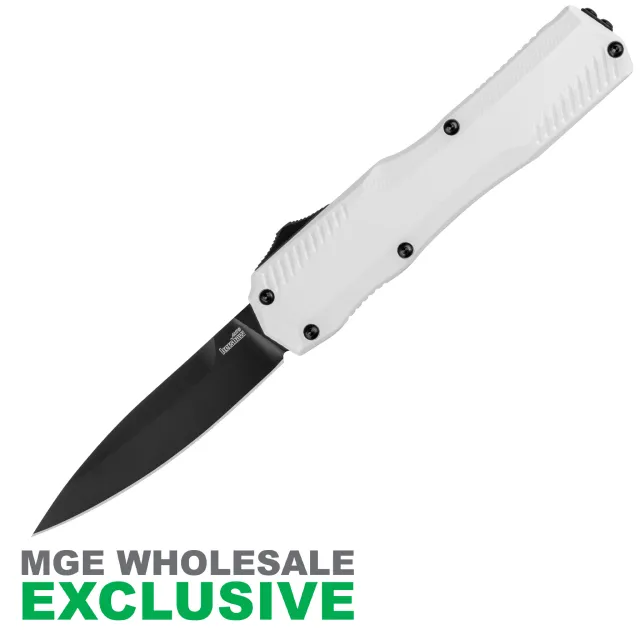 KERSHAW LIVEWIRE TROOPER WHITE HANDLE BLACK BLADE MGE Exclusive - View 2