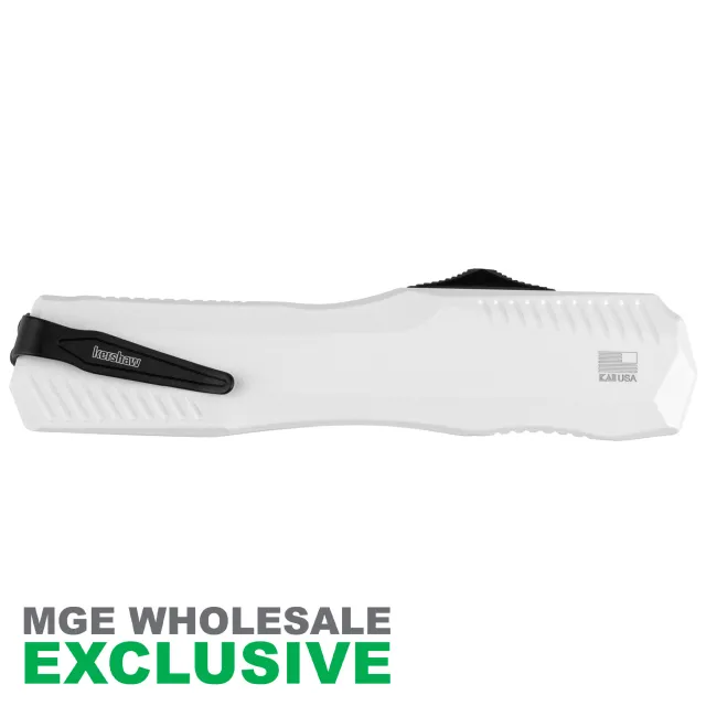 KERSHAW LIVEWIRE TROOPER WHITE HANDLE BLACK BLADE MGE Exclusive - View 3