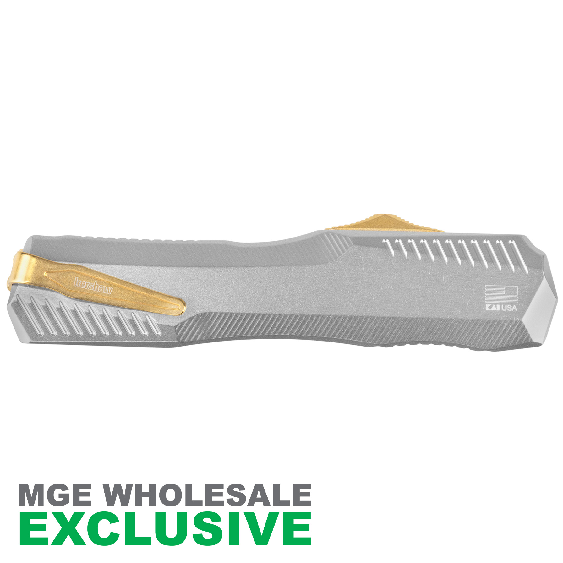 KERSHAW LIVEWIRE AURUM RAW HANDLE GOLD BLADE MGE Exclusive - View 3