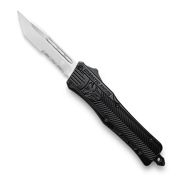 CobraTec SBCTK-1STS 2.75" Tanto Part Serrated D2 Steel OTF Knife - View 2