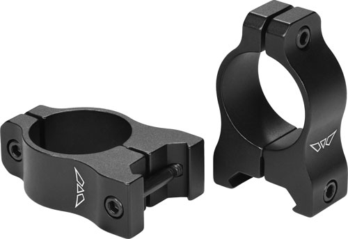 Warne V402M Scope Rings Vapor Matte Black 1" High 0 MOA Aluminum - View 2