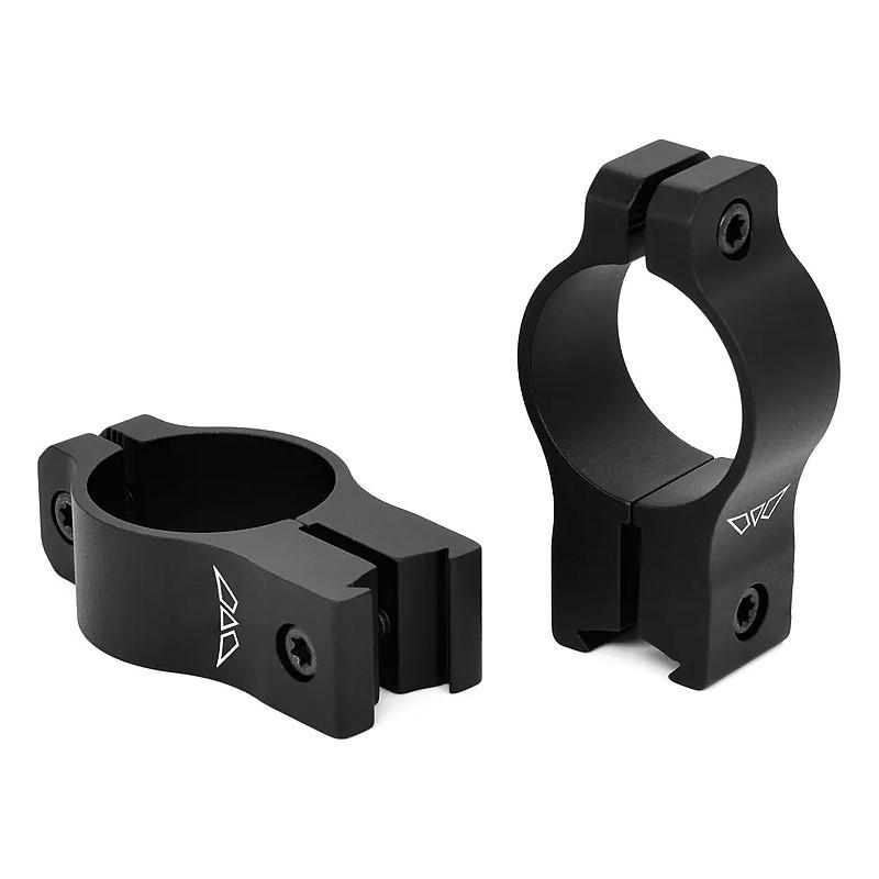 Warne V422M Rimfire Rings Vapor Matte Black 1" High 0 MOA 3/8" Dovetail - View 2