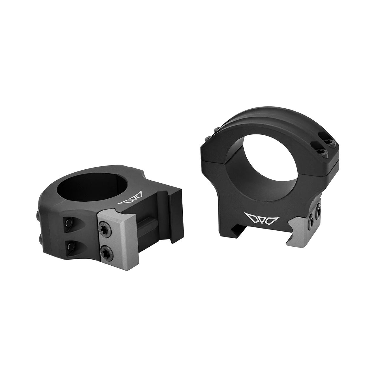 Warne Hyperlite Rings 1" Medium Matte Alloy - Precision Scope Mounting - View 2