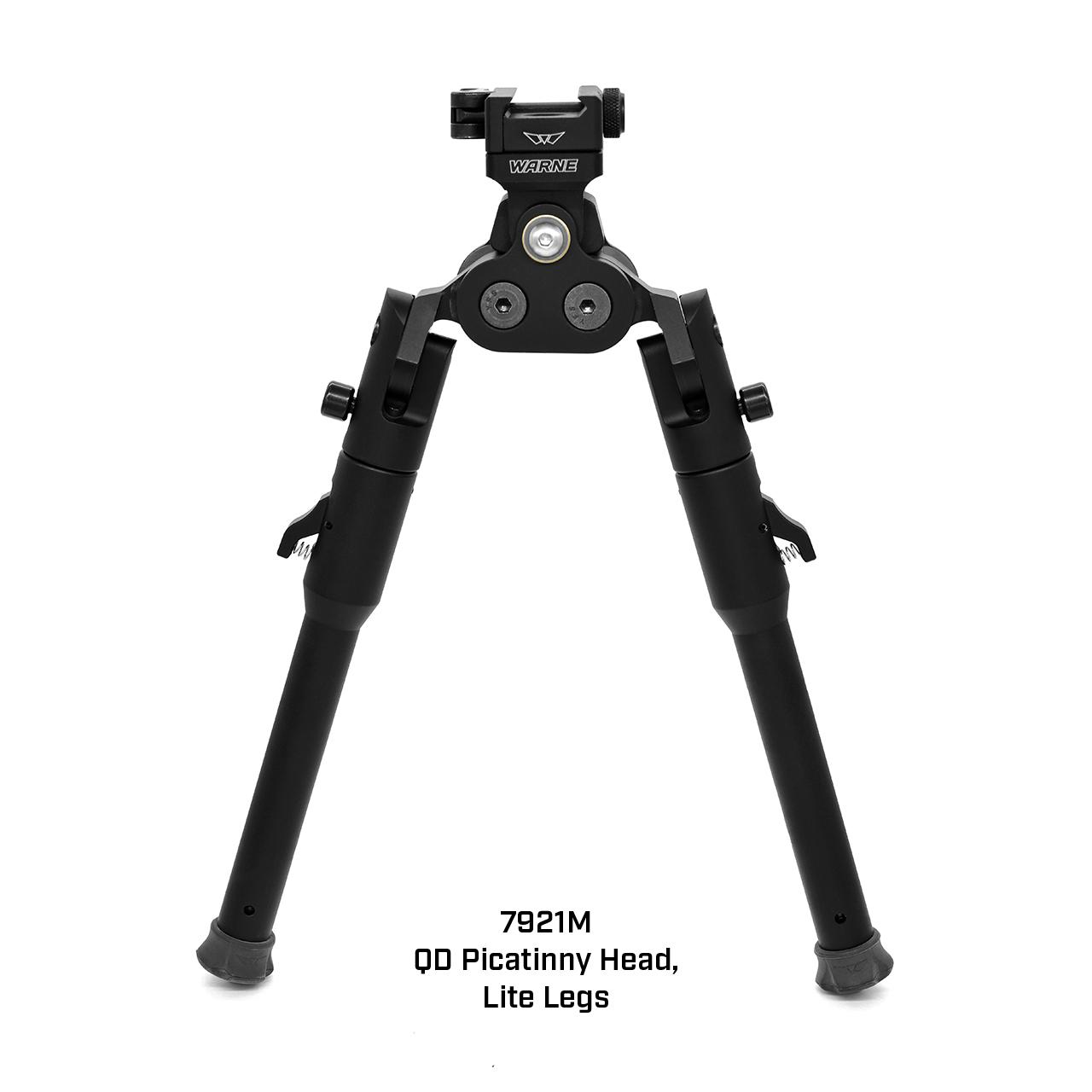 Warne 7921M Skyline Pro Bipod Black Anodized QD Picatinny Lite Legs - View 2