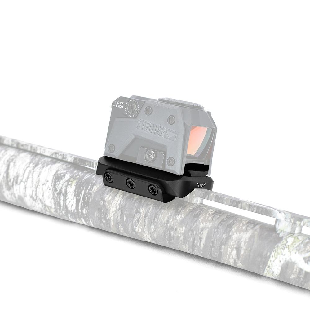 Warne 6112M Shotgun Rib ACRO Mount - Black Anodized Red Dot Base - View 2