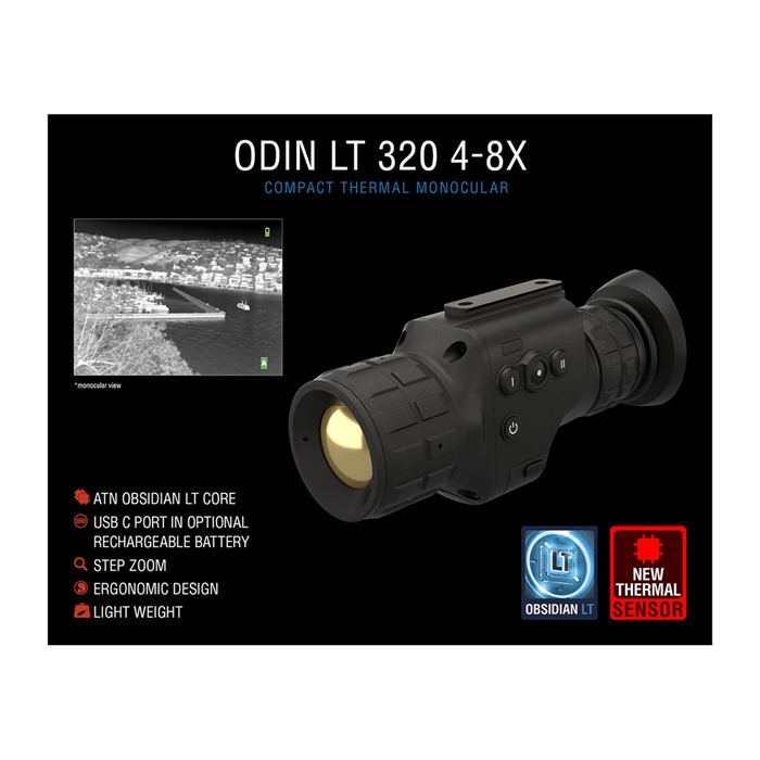 ATN ODIN LT 320 Thermal Scope 4-8x Magnification 35mm Lens Black - View 2