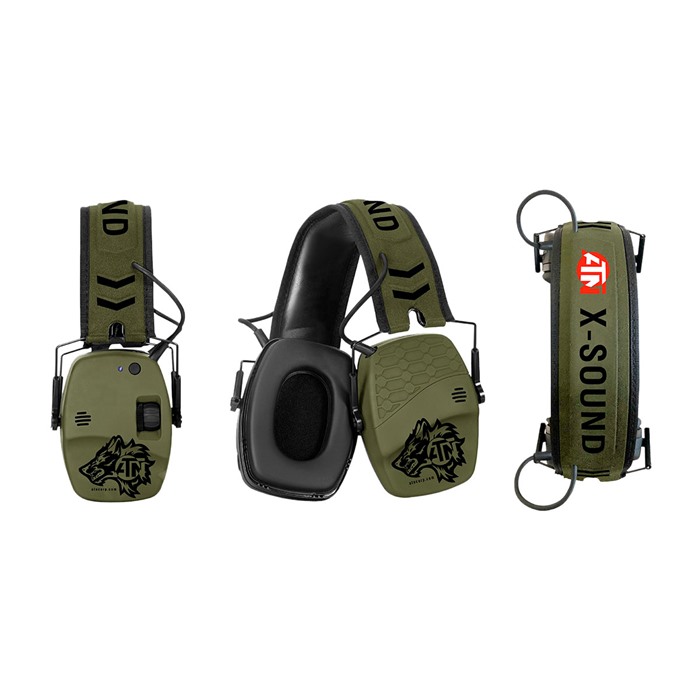 ATN ACPROTXSNDX X-Sound Hearing Protector: 22dB, Green, Bluetooth, Omni Directional Microphones, Compact Folding Design - View 2