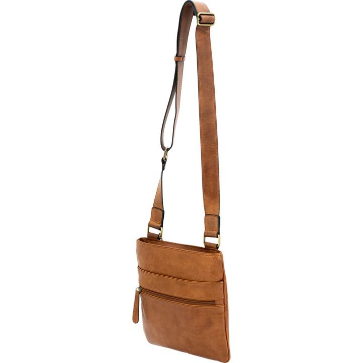 Cameleon 49162 Hephaestus Ares Crossbody Purse, Vegan Leather, Tan - View 2