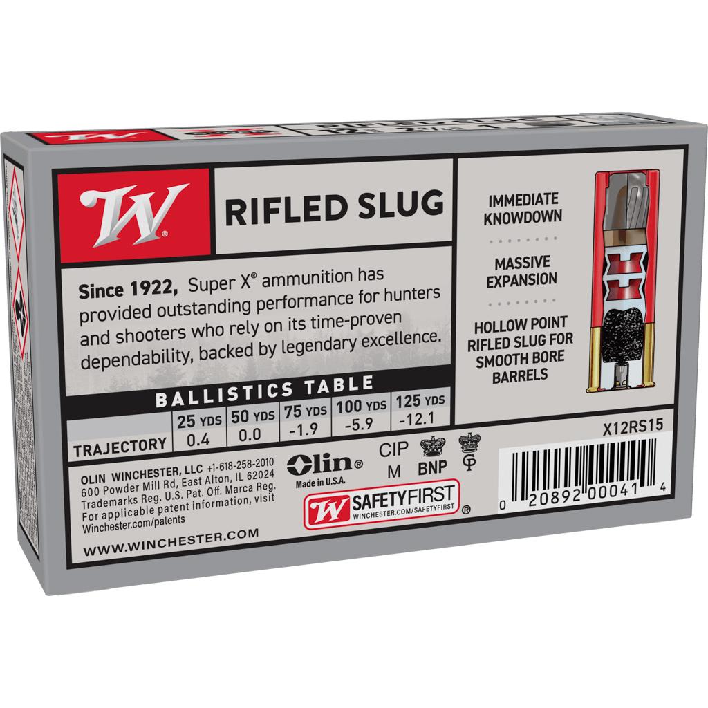 Winchester X12RS15 12 Gauge 2.75 in 1 oz Rifled Hollow Point 5/box - View 2