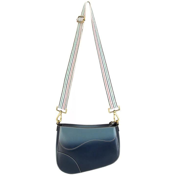 Rugged Rare 49641 Concealed Carry Handbag Navy Leather 6.5 in Compartment - View 2