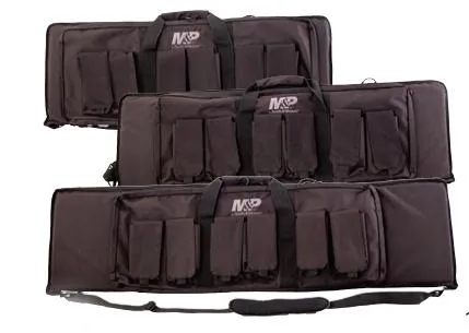M&P Accessories 110025 Pro Tac 42" Black Nylon Gun Bag with Adjustable Padded Strap, Double Zipper, External Pouch & Ballistic Fabric Protection - View 2