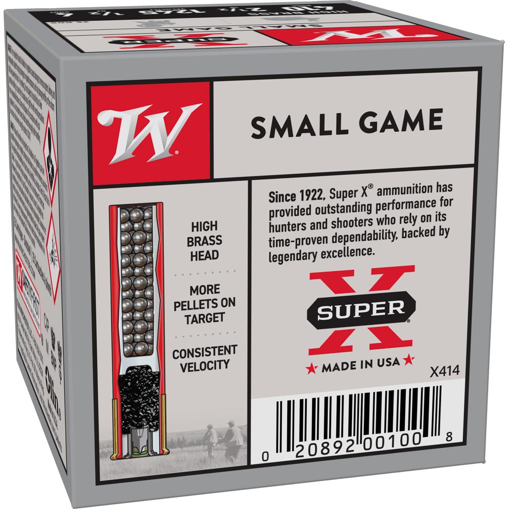 Winchester X414 Super X 410 Gauge 2.50 in 1/2 oz 4 Shot 25 Rounds - View 2