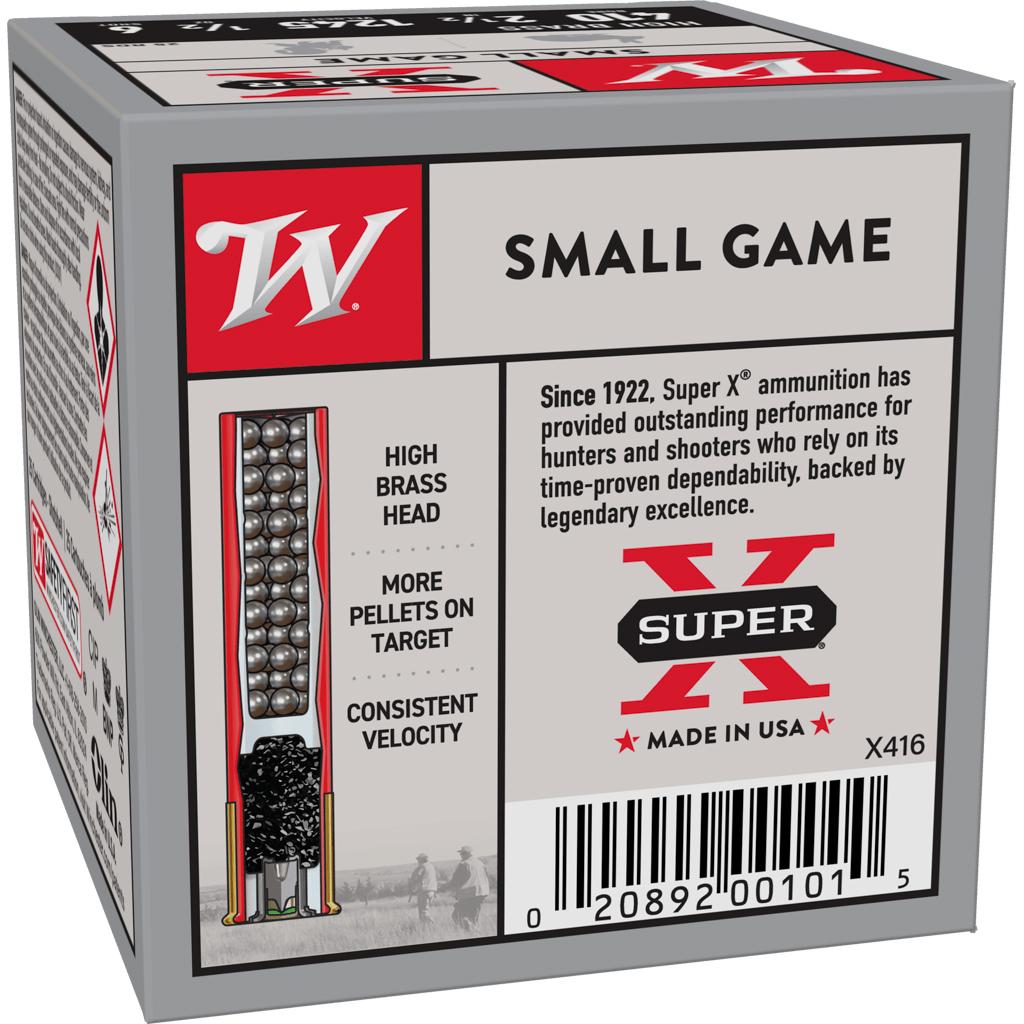 Winchester Ammo X416 Super X Heavy Game Load 410 Gauge 2.50" 1/2 oz 6 Shot 25 Per Box/ 10 Cs - View 2