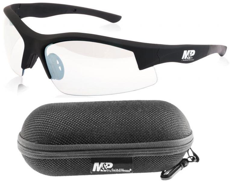 Smith & Wesson Super Cobra Frame Shooting Glasses Black Rubberized Clear Mi - View 2