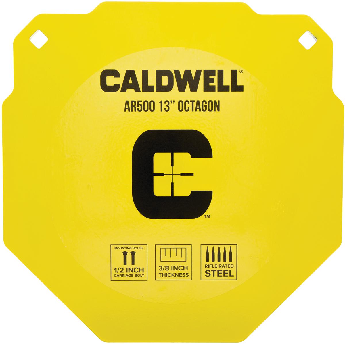 Caldwell 13 Octagon AR500 Steel Target 3000 FPS 3500 FT-LB 3 Hanging Option - View 2