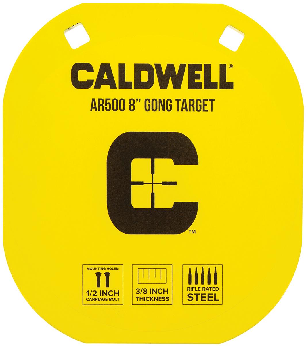 Caldwell 1116703 8" AR500 Steel Gong Target Yellow 3/8" Thick - View 2