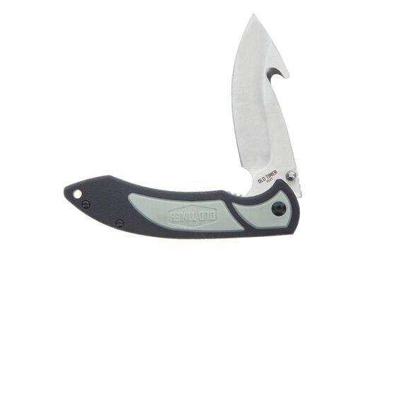 Old Timer Trail Boss Gut Hook Folder Knife 3 1-2" Blade Black - View 2