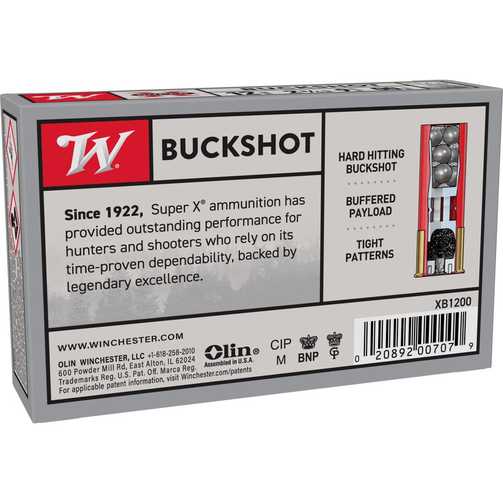 Winchester XB1200 12 Gauge 2.75 in 9 Pellets 00 Buck Shot 1325 fps - View 2