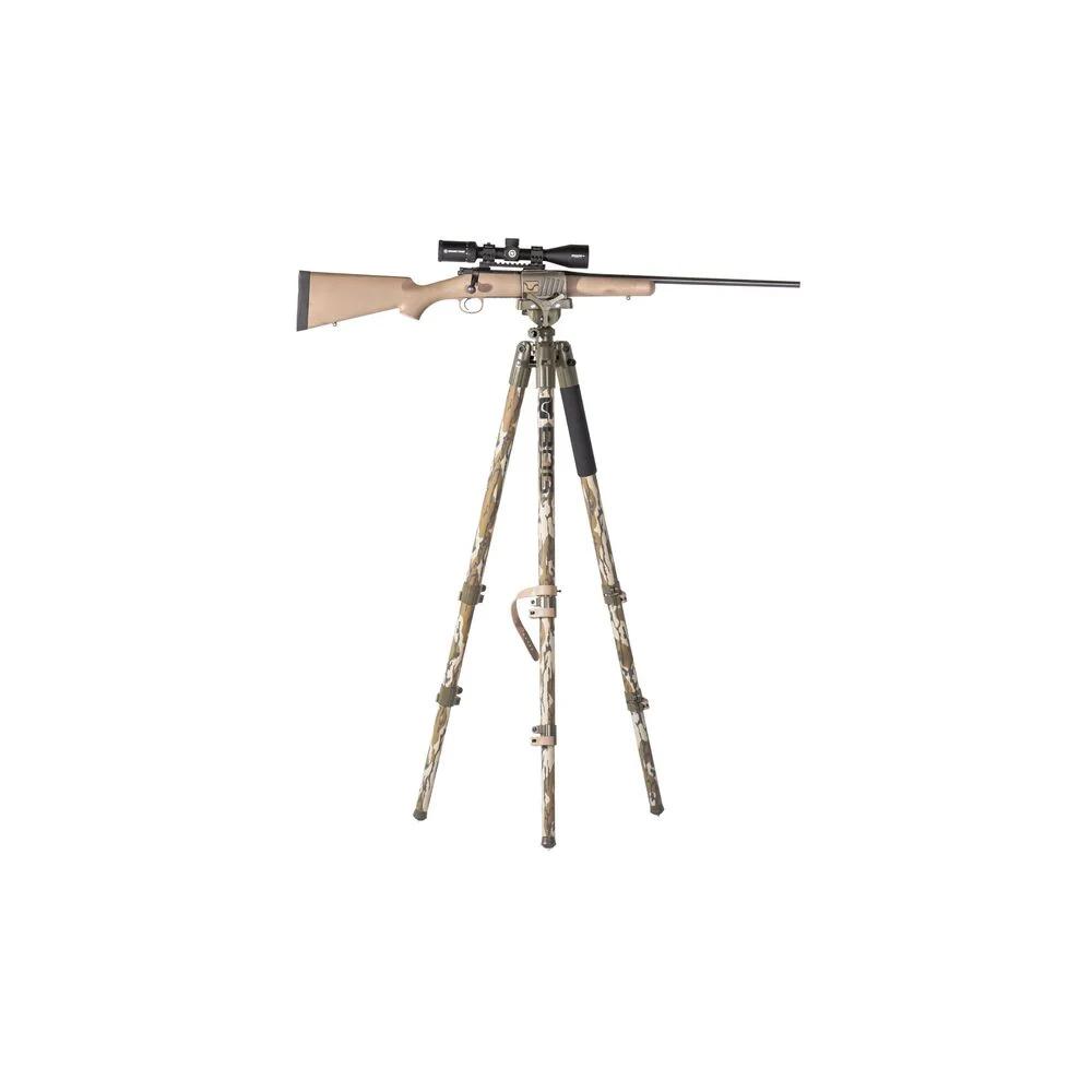 2021 BOG Deathgrip Camo Tripod: Mossy Oak Bottomland, Aluminum Material, 360-Degree Pan, 25-Degree Tilt - View 2