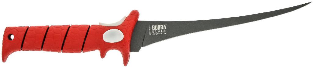 Bubba Blade 1085875 Ultra Flex 8-Inch Fillet Knife, Stainless Steel, Red No-Slip-Grip Handle - View 2