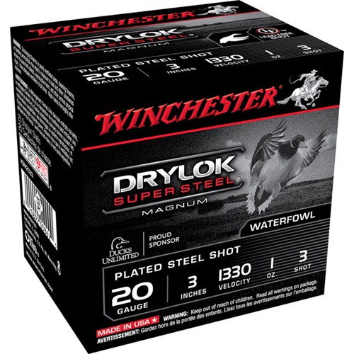 Winchester Drylok Magnum Plated Load 20 Gauge Steel Shot 1 Ounce 25 Rounds - View 2