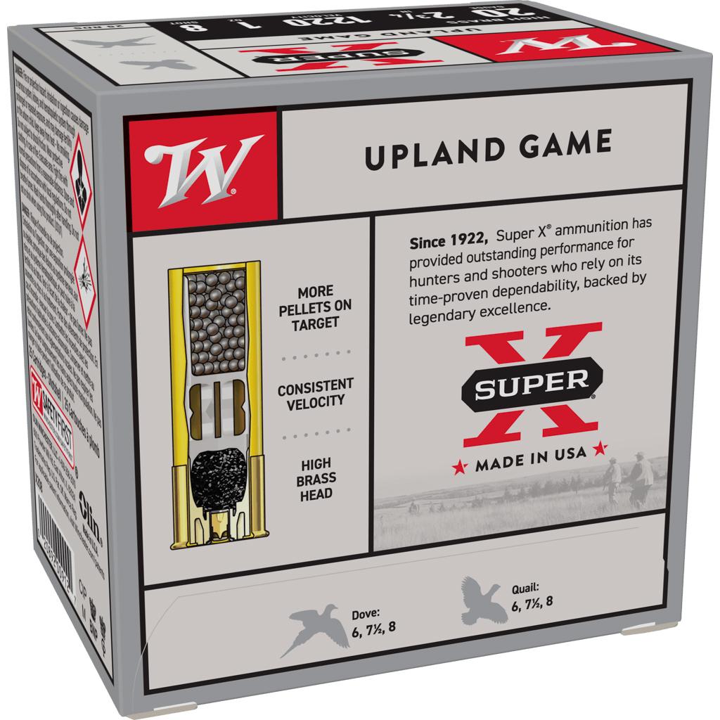 Winchester Super-X High Brass 2.75" 20 Gauge Ammo 8 25/box X208 - View 2