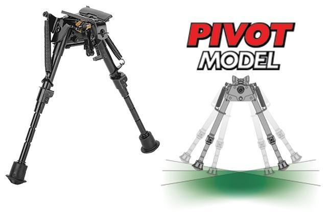 Caldwell XLA Pivot Bipod Attaches to Sling Swivel Stud 6"-9" Black - View 2