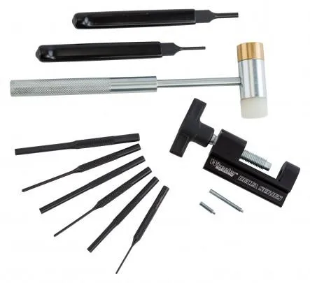Wheeler 952636 AR15 Roll Pin Punch Set Black Steel 6 Punches 2 Hammer - View 2