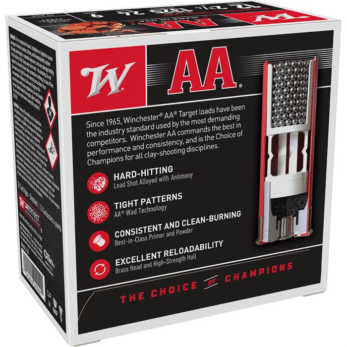Winchester Ammo AANL129 AA International Target 12 Gauge 2.75" 7/8 oz 1325 fps 9 Shot 25 Bx/10 Cs - View 3